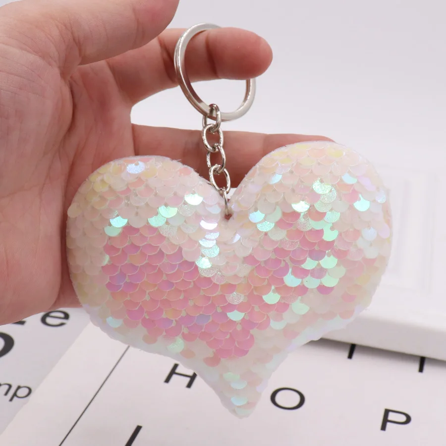 1PCS Cute Heart Keychain Glitter Pompom Sequins Key Ring Gifts for Women Llavero Chaveros Charms Car Bag Accessories Key Chain
1PCS Cute Heart Keychain Glitter Pompom Sequins Key Ring Gifts for Women Llavero Chaveros Charms Car Bag Accessories Key Chain