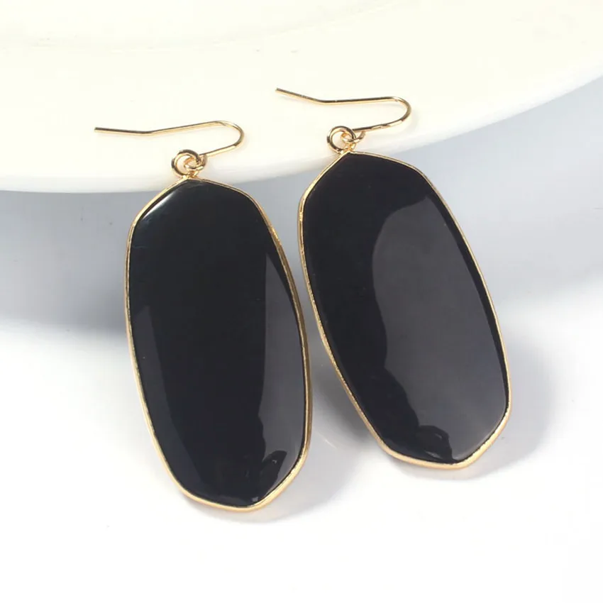 Trendy-beads Popular Light Yellow Gold Color Black Agates Oval Shape Drop Earrings For Women Charm Jewelry
Trendy-beads Popular Light Yellow Gold Color Black Agates Oval Shape Drop Earrings For Women Charm Jewelry
