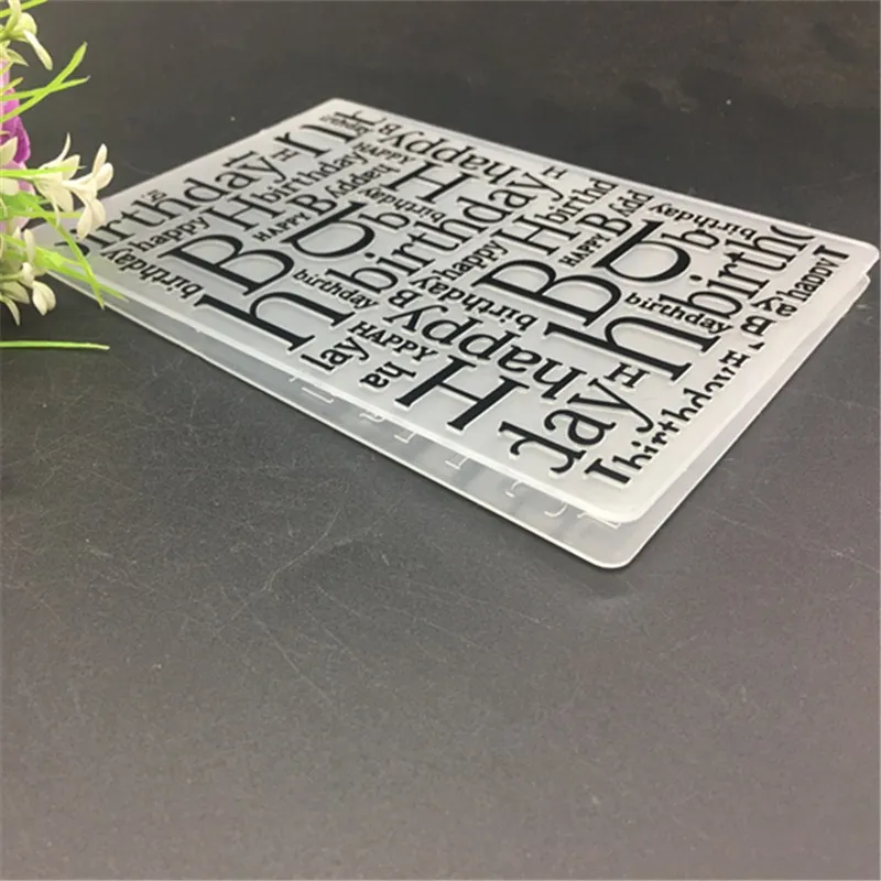 HAPPY BIRTHDAY Plastic Embossing Folder For Scrapbook DIY Album Card Tool Plastic Template
HAPPY BIRTHDAY Plastic Embossing Folder For Scrapbook DIY Album Card Tool Plastic Template