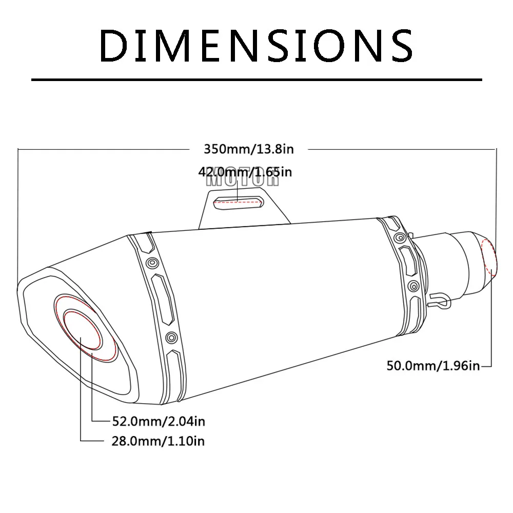 36-51 мм выхлопная труба Escape мотоцикл Выхлопная Модифицированная Муфельная для Honda