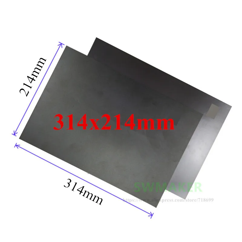 Квадратная Магнитная клейкая лента для печати на платформе 314x214 мм, клейкая поверхность для печати, гибкая пластина для DIY BigBox, 3D принтер, 3D принтер 
Квадратная Магнитная клейкая лента для печати на платформе 314x214 мм, клейкая поверхность для печати, гибкая пластина для DIY BigBox, 3D принтер, 3D принтер