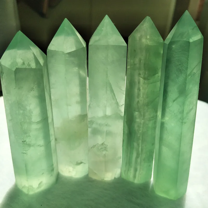100% natural green fluorite crystal wand senior transparent stones obelisk reiki healing crystals
100% natural green fluorite crystal wand senior transparent stones obelisk reiki healing crystals