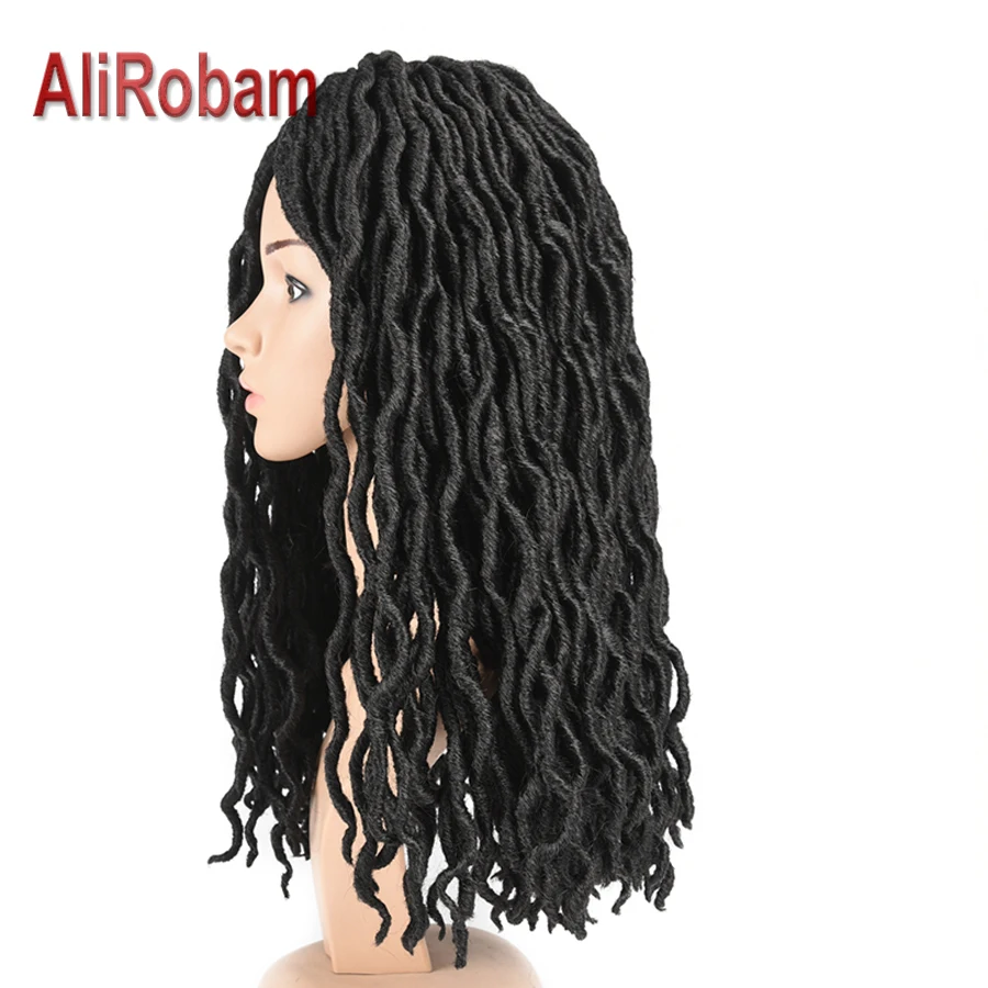 AliRobam искусственная Locs вьющиеся вязаный крючком косы чёрный коричневый блондинка