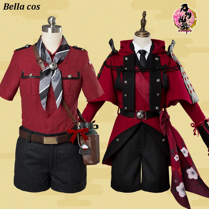 Touken Ranbu Online Hyuuga Masamune костюм для косплея красная Униформа полный комплект боевой