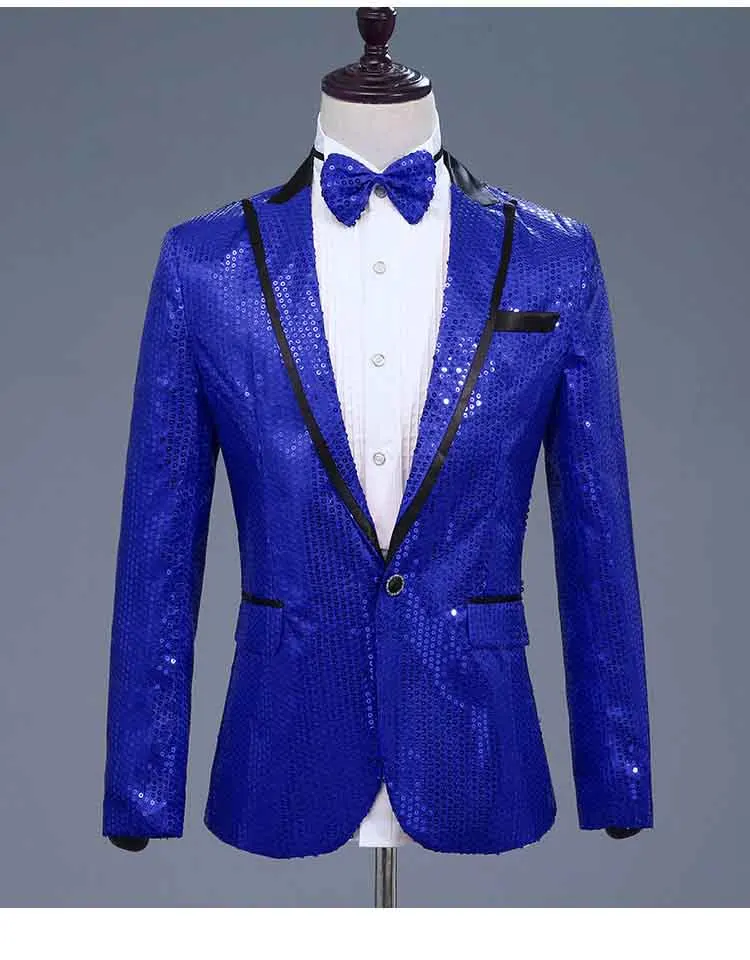 7 Colors Singer Sequin Modern Blazer Suit Men Hip Hop Costume One Button Jacket Glitter Coat With Bow Tie For Men Plus Size 2XL
7 Colors Singer Sequin Modern Blazer Suit Men Hip Hop Costume One Button Jacket Glitter Coat With Bow Tie For Men Plus Size 2XL
