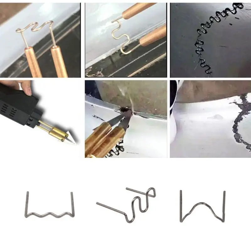 100Pcs Staples Bumper Fender Weld Gun Plastic Repair Kit For Repair Bumper Cracks
100Pcs Staples Bumper Fender Weld Gun Plastic Repair Kit For Repair Bumper Cracks