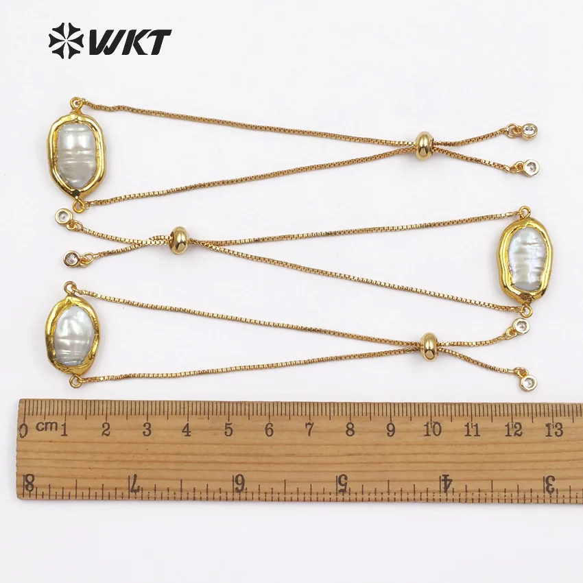 WT-B413 New style Fashion Freshwater Pearl Bracelets with 24k gold electroplated style Pearl chain Bracelets Gift for women
WT-B413 New style Fashion Freshwater Pearl Bracelets with 24k gold electroplated style Pearl chain Bracelets Gift for women