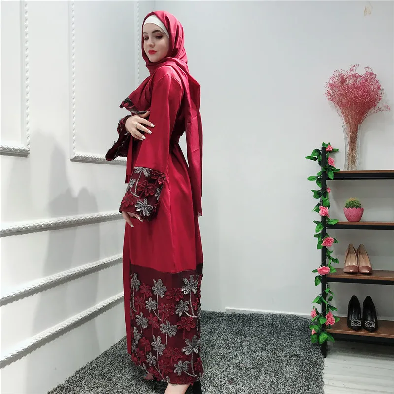 Мусульманские открытые платья абайя Дубай кафтан арабский ислам женские