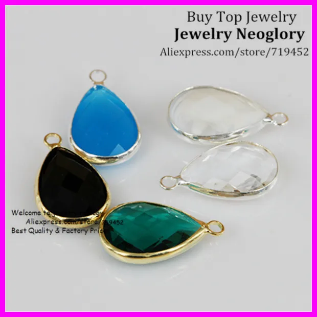 20PCS Luxury Teardrop Crystal Glass Quartz Beads Earrings Pendant Mix Color Quartz Glass Pendant Gold Or Silver Bezel Pendant
20PCS Luxury Teardrop Crystal Glass Quartz Beads Earrings Pendant Mix Color Quartz Glass Pendant Gold Or Silver Bezel Pendant