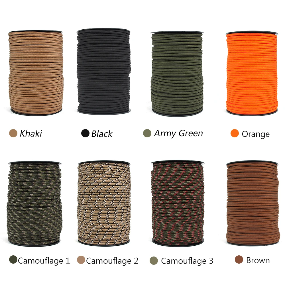 100M 550 Type Parachute Cord Paracord Lanyard Rope 9 Strand Cores Rescue Tent Hiking Rope Roll
100M 550 Type Parachute Cord Paracord Lanyard Rope 9 Strand Cores Rescue Tent Hiking Rope Roll