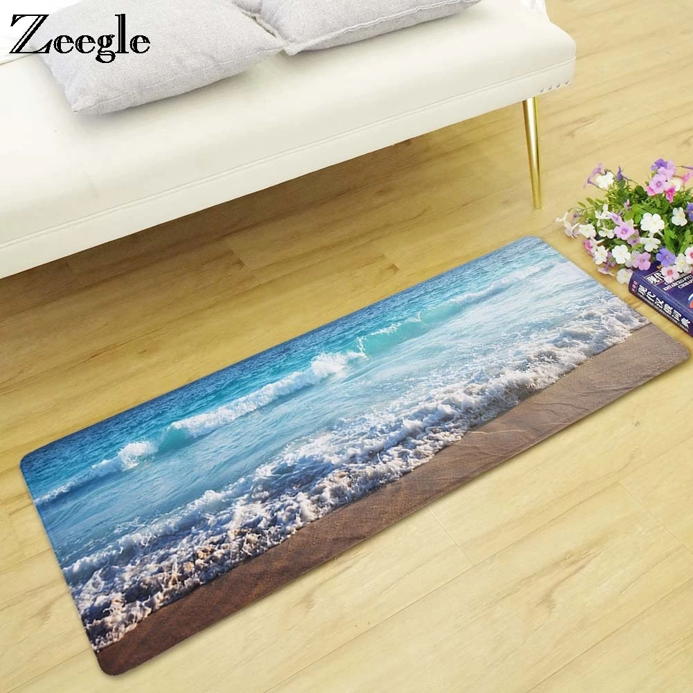 

Zeegle Long Kitchen Carpets Balcony Table Chair Area Rug Home Decor Floor Mats Non-slip Bedroom Carpets Bedside Rugs Doormat