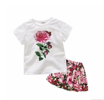Baby Girls Clothes Big Floral Print Tops Tee+Full Shivering Pink Skirt 2PCS Clothing Sets Kids Girls Clothes Suits
Baby Girls Clothes Big Floral Print Tops Tee+Full Shivering Pink Skirt 2PCS Clothing Sets Kids Girls Clothes Suits