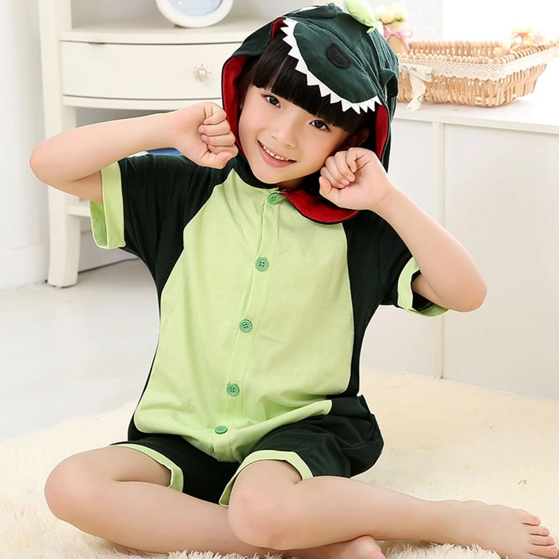 Animal Pajama Kids Summer Short Sleeve Onesies Green Pink Dinosaur Cotton Cartoon Cosplay Hoodie Sleepwear
Animal Pajama Kids Summer Short Sleeve Onesies Green Pink Dinosaur Cotton Cartoon Cosplay Hoodie Sleepwear