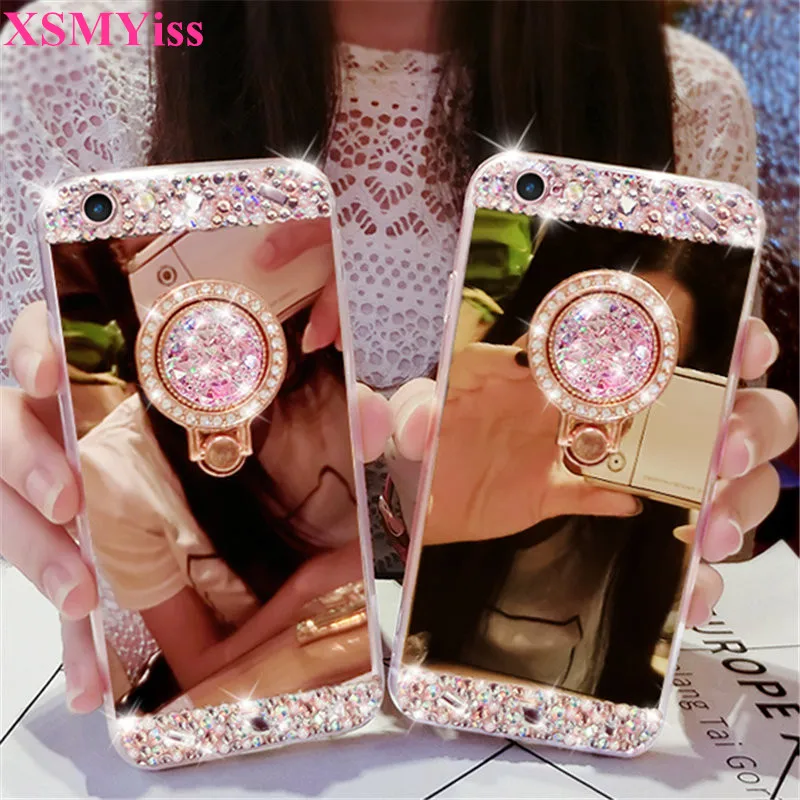 XSMYiss For Iphone14 13 12 11 Pro X XR XS MAX 7 8 PLUS Luxury Bling Rhinestone Diamond Stand Ring Holder Soft Mirror Case
XSMYiss For Iphone14 13 12 11 Pro X XR XS MAX 7 8 PLUS Luxury Bling Rhinestone Diamond Stand Ring Holder Soft Mirror Case