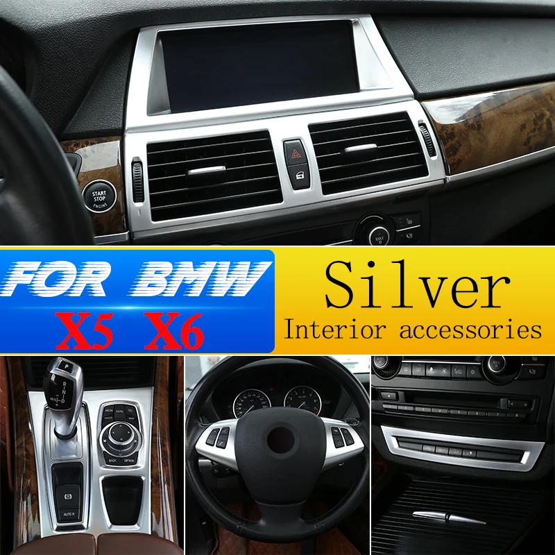 Car Accessories ABS Matte Silver Car Interior Decoration Strip Frame Cover Trim Sticker For BMW X5 X6 E70 E71 2008-2013
Car Accessories ABS Matte Silver Car Interior Decoration Strip Frame Cover Trim Sticker For BMW X5 X6 E70 E71 2008-2013