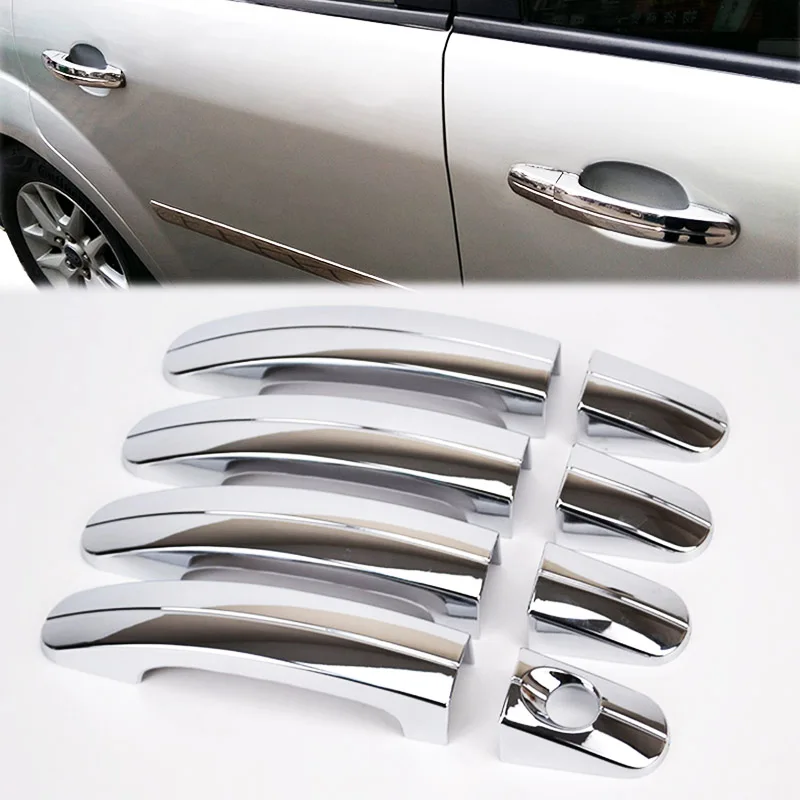 Подходит для Ford Focus 2 Mk2 2005 2006 2007 2008 2009 2010 2011 хромированная крышка дверной ручки