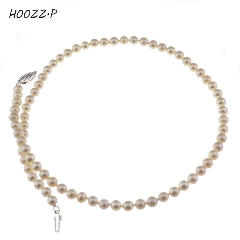 

Высококачественное ожерелье-чокер HOOZ Z.P из стерлингового серебра 5-55 мм, белое пресноводное культивированное жемчужное ожерелье АА