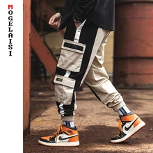 Мужские брюки карго Модные шаровары в стиле хип хоп молодежные