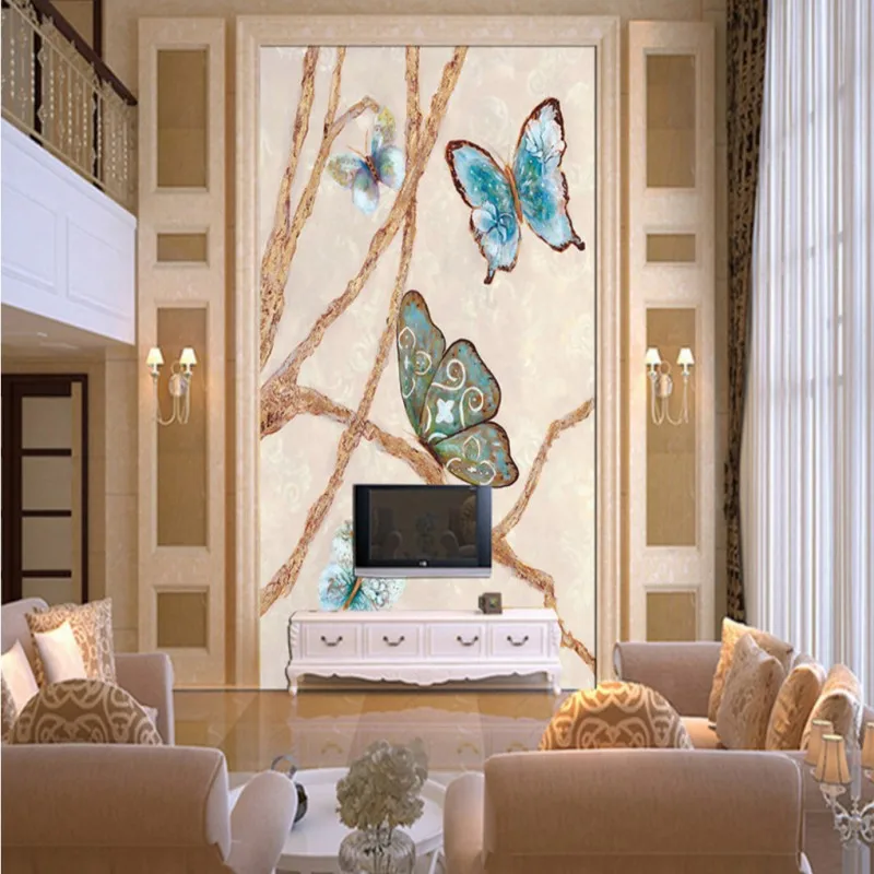 Custom 3d mural Butterfly pattern European style entrance background wallpaper custom living room hotel mural
Custom 3d mural Butterfly pattern European style entrance background wallpaper custom living room hotel mural