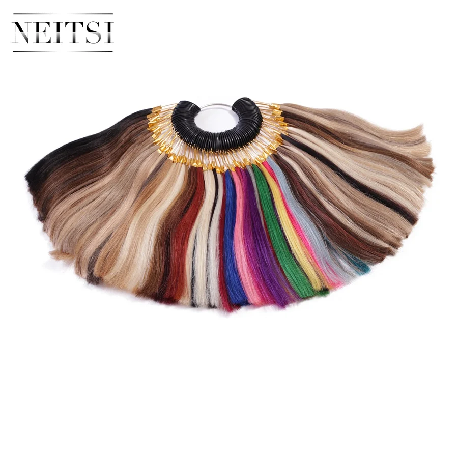 Neitsi 50% OFF Machine Made Remy Hair Color Rings/ Color Charts 85 Colors Available 100% Human Hair Can Be Dyed For Salon Sample
Neitsi 50% OFF Machine Made Remy Hair Color Rings/ Color Charts 85 Colors Available 100% Human Hair Can Be Dyed For Salon Sample