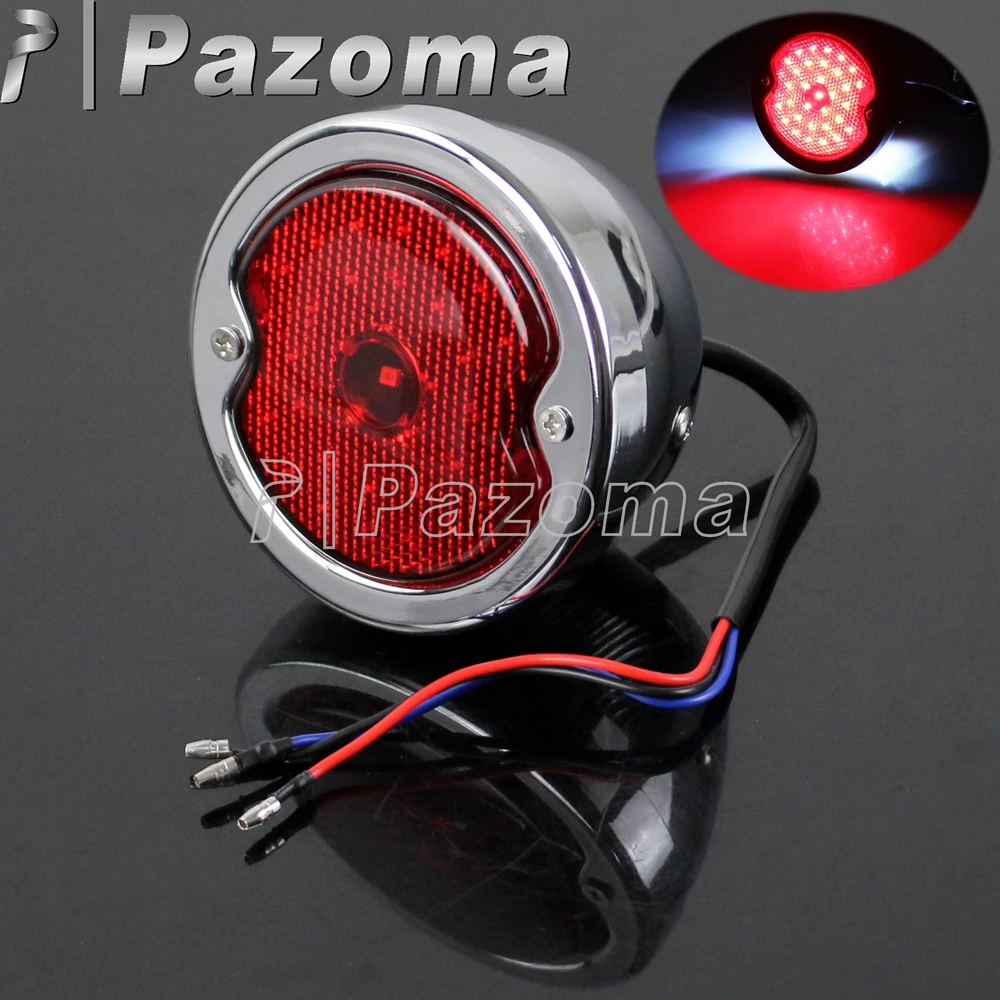 Chrome Motorcycles Red LED Tail Light Motorbike Rear Brake Lamp License Number Plate Light For Car Pick-up Wagon Cafe Racer
Chrome Motorcycles Red LED Tail Light Motorbike Rear Brake Lamp License Number Plate Light For Car Pick-up Wagon Cafe Racer