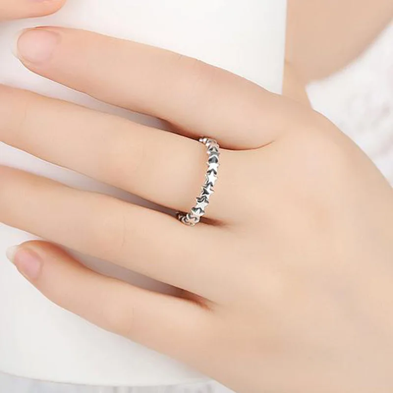 FENGLI Simple Star Shape Romantic Silver Color Rings for Women Charm Elegant Lady Ring Wedding Bar Tiny Finger Rings
FENGLI Simple Star Shape Romantic Silver Color Rings for Women Charm Elegant Lady Ring Wedding Bar Tiny Finger Rings