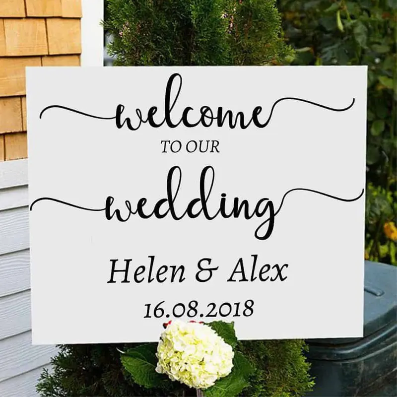 Personalised Bride And Groom Name Sticker Welcome To Our Wedding Quote Decal Vinyl Wedding Sign Mirror Art Decor Wallpaper WE03
Personalised Bride And Groom Name Sticker Welcome To Our Wedding Quote Decal Vinyl Wedding Sign Mirror Art Decor Wallpaper WE03