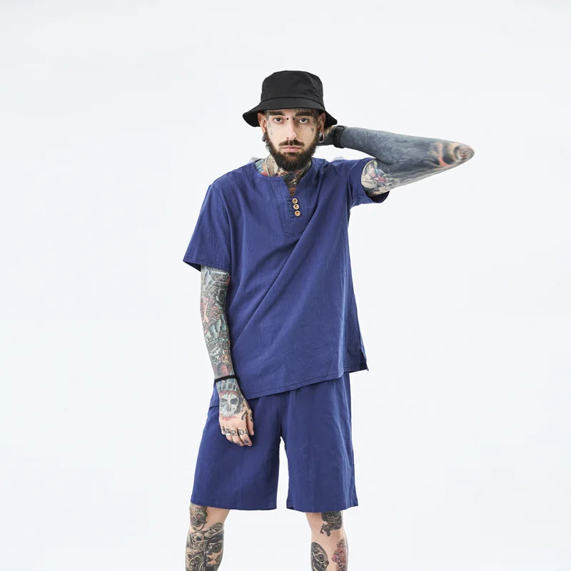 Men T-shirt Shorts Set Plus Size 5XL 6XL 7XL 8XL 9XL 10XL Linen Male Shirt Short Sleeve Shorts Two Piece Set Summer Comfort
Men T-shirt Shorts Set Plus Size 5XL 6XL 7XL 8XL 9XL 10XL Linen Male Shirt Short Sleeve Shorts Two Piece Set Summer Comfort