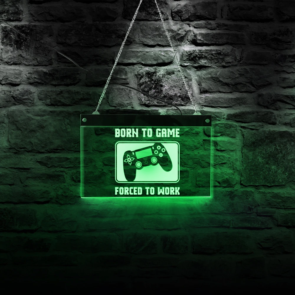 Светодиодный неоновый знак Born To Game, для работы, офиса, спальни, ночник, украшение, акриловая доска, декор для комнаты
Светодиодный неоновый знак Born To Game, для работы, офиса, спальни, ночник, украшение, акриловая доска, декор для комнаты