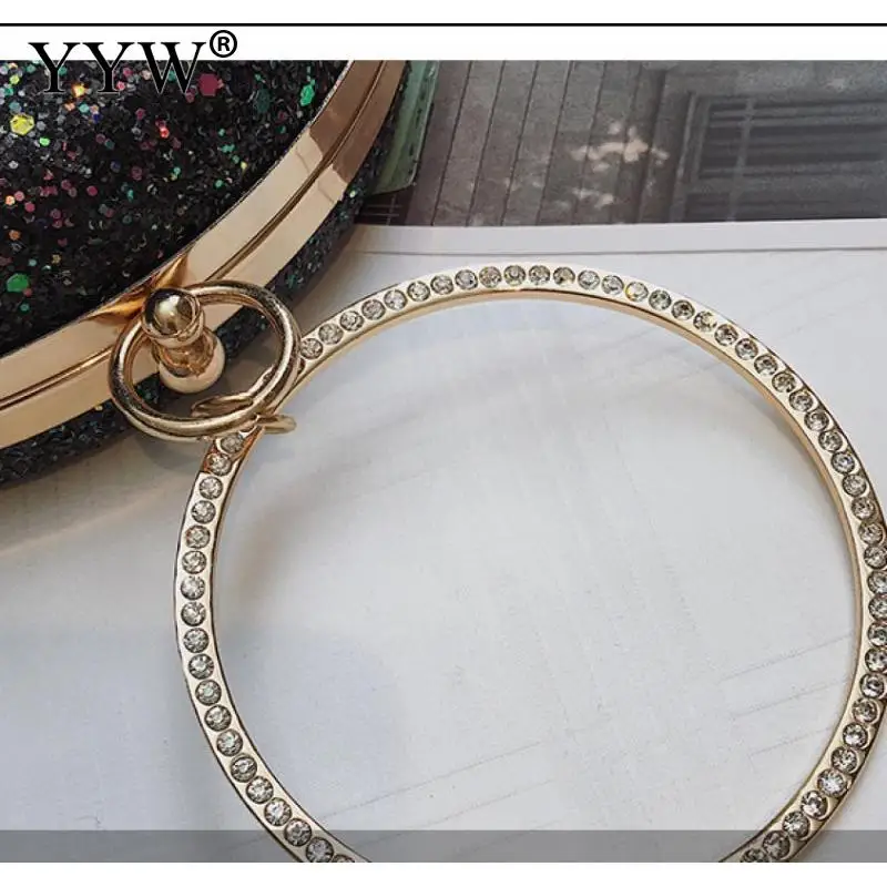 YYW Metal Circular Ring Handbag Evening Party Clutch Bag Designer Bun Glitter Round Bags Purse Sequins Gold Chain Shoulder Bags
YYW Metal Circular Ring Handbag Evening Party Clutch Bag Designer Bun Glitter Round Bags Purse Sequins Gold Chain Shoulder Bags