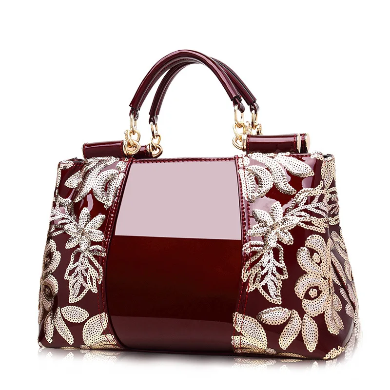 Fashion New Luxury Brand Sequins Embroidery Women Bag Designer Patent Leather Party Office Handbag Shoulder Messenger Bags
Fashion New Luxury Brand Sequins Embroidery Women Bag Designer Patent Leather Party Office Handbag Shoulder Messenger Bags