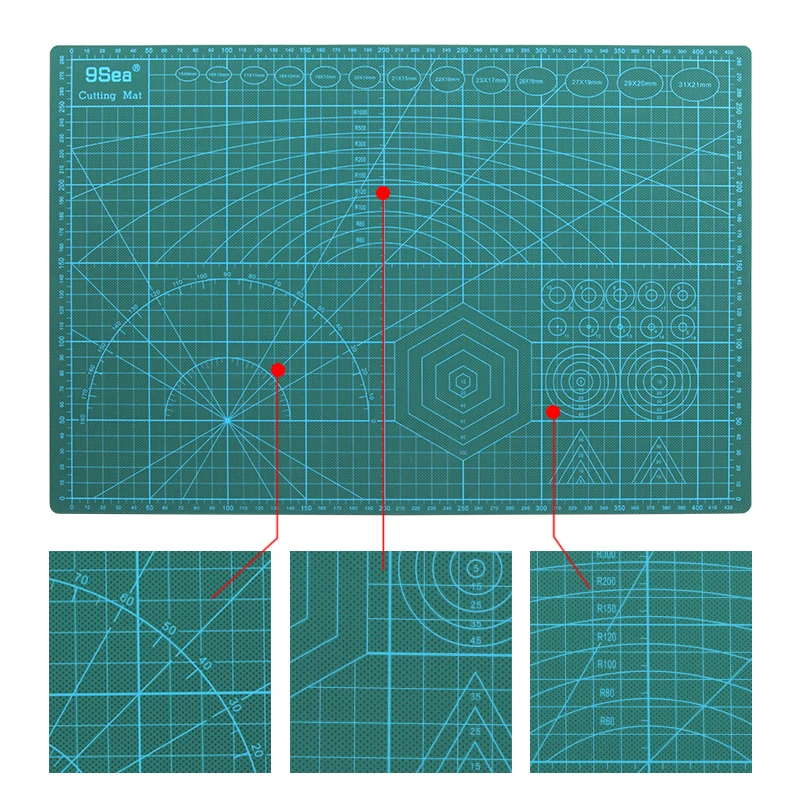A3 ПВХ Самоисцеления Резка Коврики Ткань кожа Бумага Craft DIY Инструменты