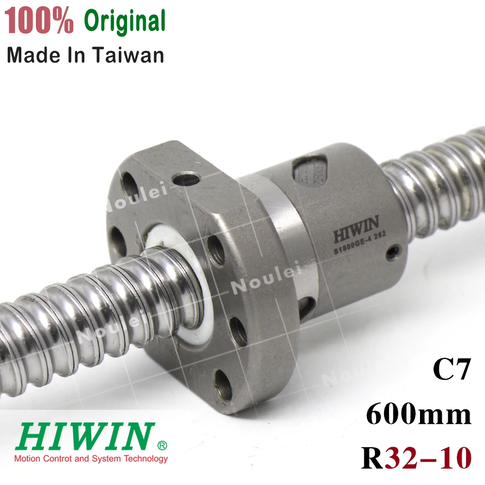HIWIN 3210 шариковый винт 600 мм C7 с концевой обработкой и 10 шариковая гайка для