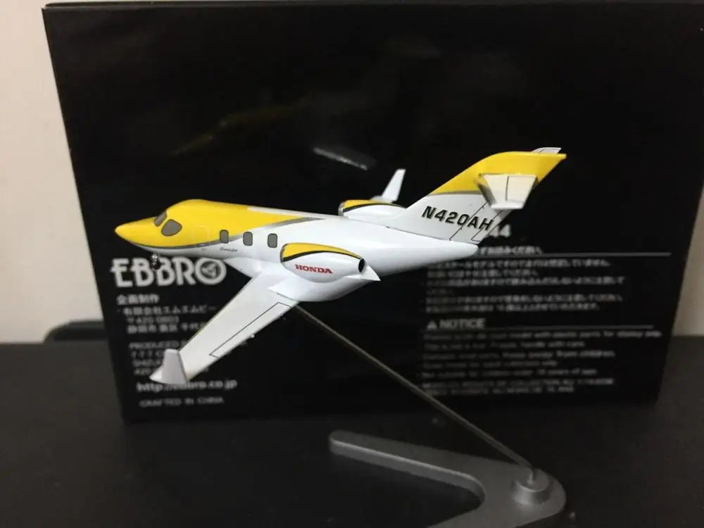 Ebbro 1:144 полноразмерная металлическая модель самолета Hondajet Honda N420EX желтого/белого