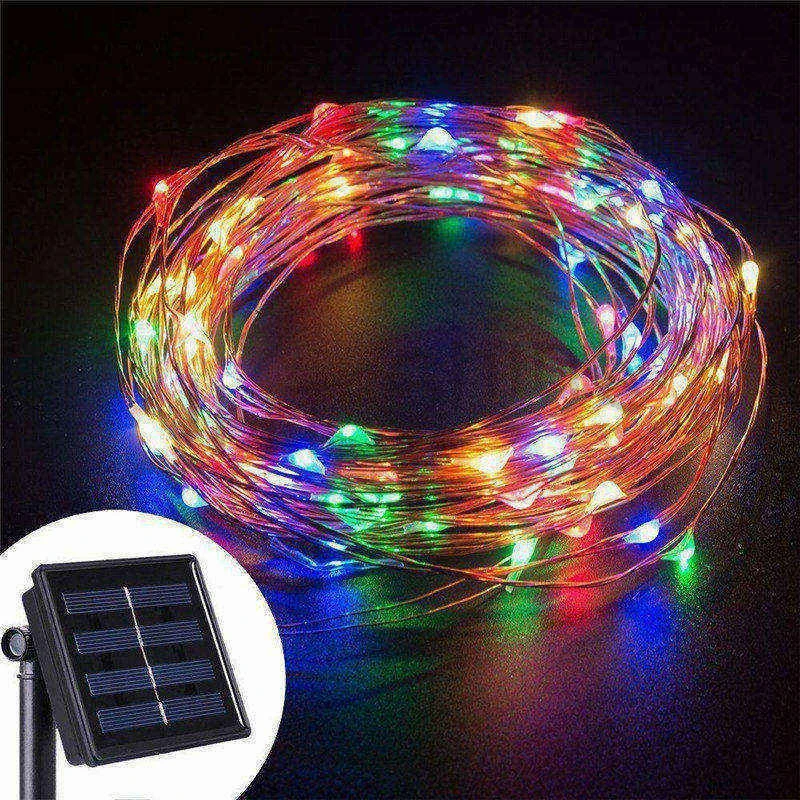 10M 33FT 100 LED Solar Powere Submersible Fairy String Lights Chain Christmas Garland Festoon Wedding Party Halloween Decor
10M 33FT 100 LED Solar Powere Submersible Fairy String Lights Chain Christmas Garland Festoon Wedding Party Halloween Decor