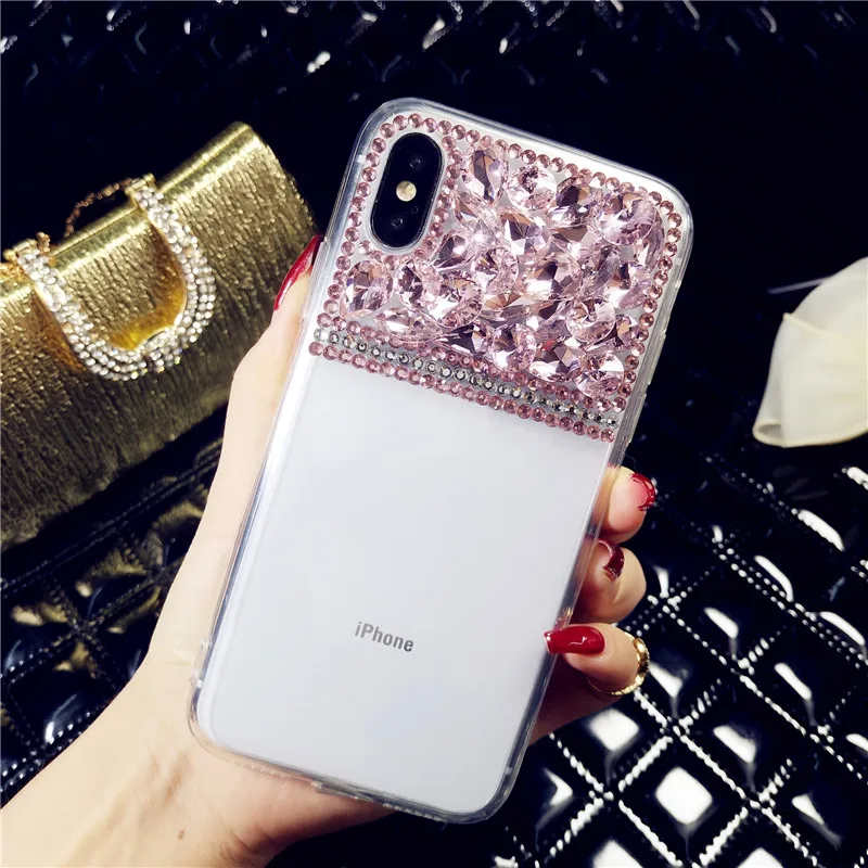 Для Xiaomi Redmi 5 7 8 9 6A 7A 8A 9A 9C Note 6 Pro 8T 9T роскошный блестящий кристалл со стразами мягкий