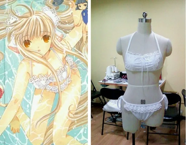 Chobits Heroine Chii/Eruda Аниме Бикини косплей костюм белый купальник|cosplay costume|costume cosplaycosplay