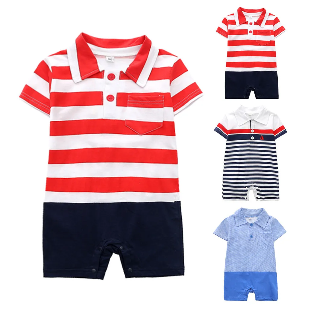 2019 hot Infant Baby Boys Girls Short Sleeve Striped Print Jumpsuit Romper Clothes
2019 hot Infant Baby Boys Girls Short Sleeve Striped Print Jumpsuit Romper Clothes