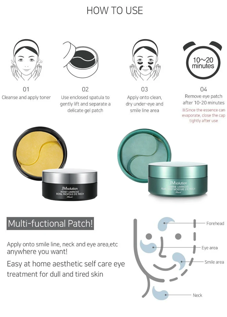 JM Under Eye Patches Anti Aging Eye Mask 60 sheets Green Pearl / Black Honey Multi Functional Full Face Mask
JM Under Eye Patches Anti Aging Eye Mask 60 sheets Green Pearl / Black Honey Multi Functional Full Face Mask