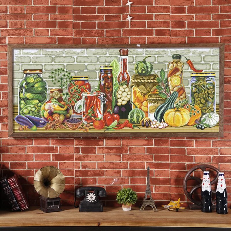 Autumn pickle bottle cross stitch kit DMC brand thread animal dog count canvas fabric embroidery handmade needlework craft suppl
Autumn pickle bottle cross stitch kit DMC brand thread animal dog count canvas fabric embroidery handmade needlework craft suppl