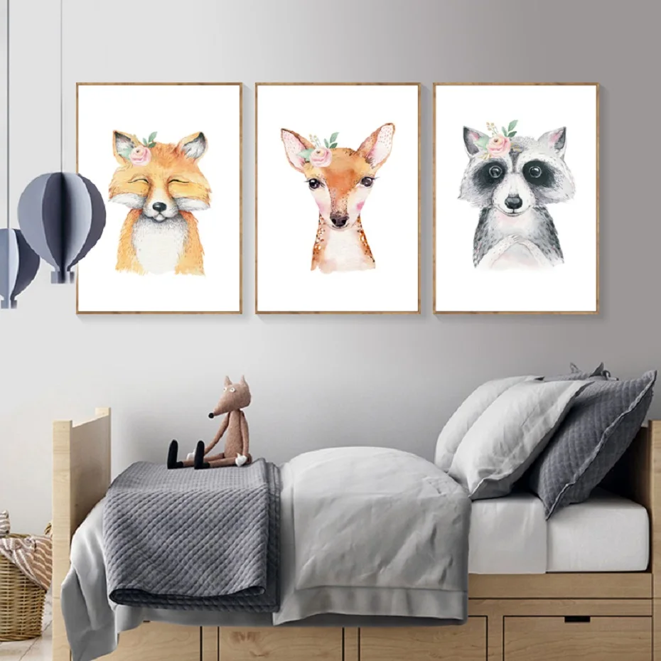 Nordic Minimalist Cartoon Forest Animals Deer Fox Canvas Painting Nursery Wall Art Prints Posters Pictures Kids Room Home Decor
Nordic Minimalist Cartoon Forest Animals Deer Fox Canvas Painting Nursery Wall Art Prints Posters Pictures Kids Room Home Decor
