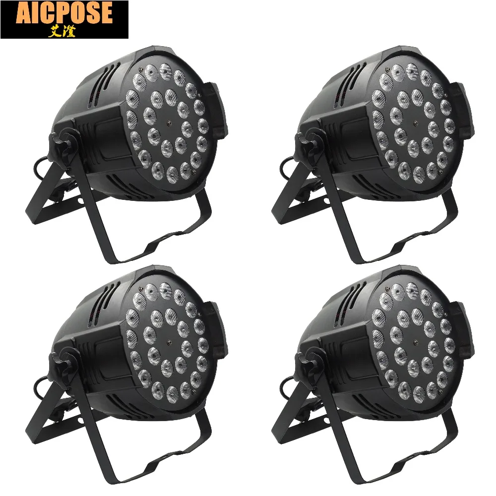 4 шт./лот 24x12 Вт алюминиевый LED Par RGBW 4in1 Can 64 Светодиодный прожектор dj проектор для