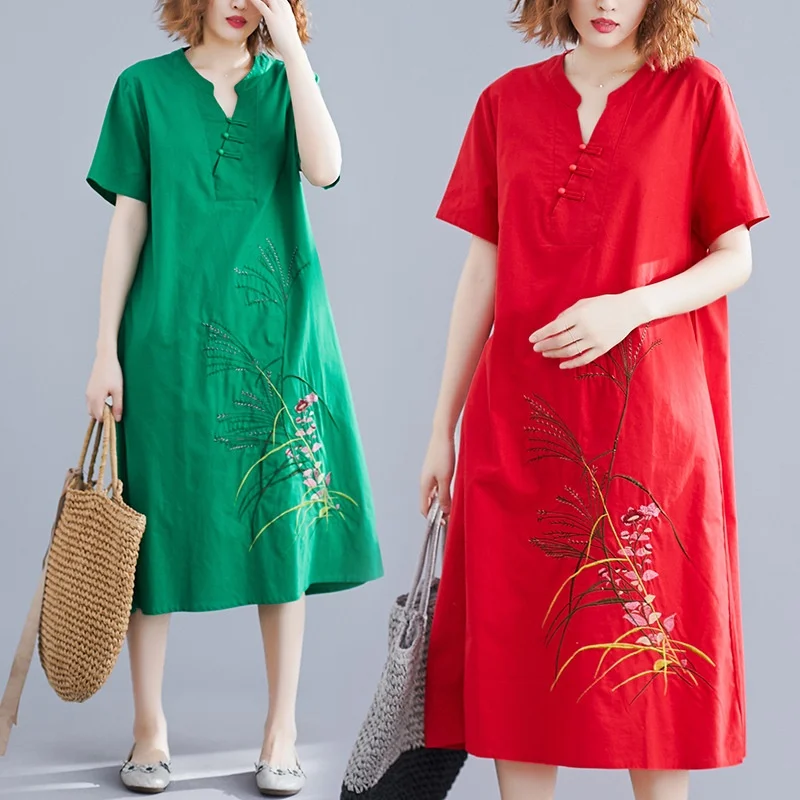 Ethnic Robe Vintage Femme Female Dress Embroidery Floral Cotton Linen Folk Dress Midi Elegant Vestido 2019 Summer Dresses AA4813
Ethnic Robe Vintage Femme Female Dress Embroidery Floral Cotton Linen Folk Dress Midi Elegant Vestido 2019 Summer Dresses AA4813