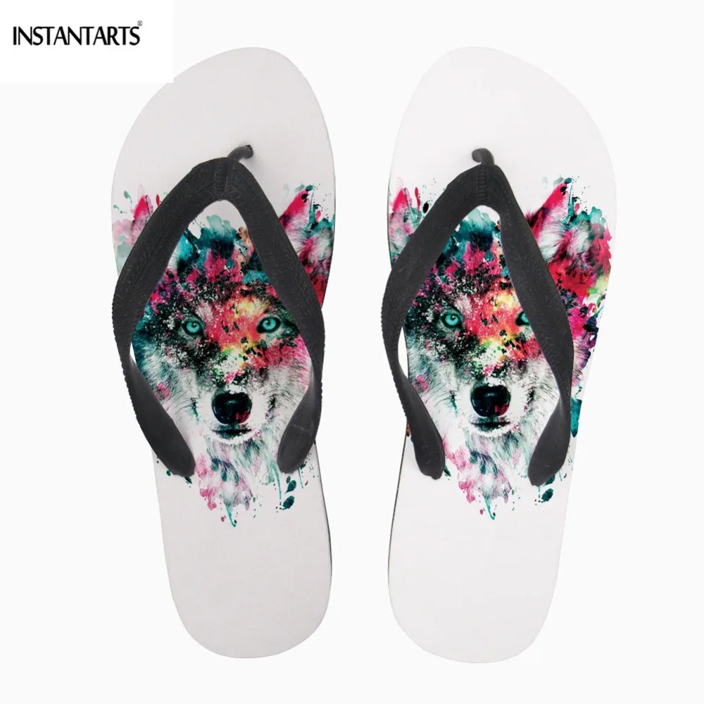 INSTANTARTS Colorful Wolf Pattern Flip Flops Fashion Style Women Shoes Soft Travel Summer Beach Flip Flops Brand Design Slipper
INSTANTARTS Colorful Wolf Pattern Flip Flops Fashion Style Women Shoes Soft Travel Summer Beach Flip Flops Brand Design Slipper