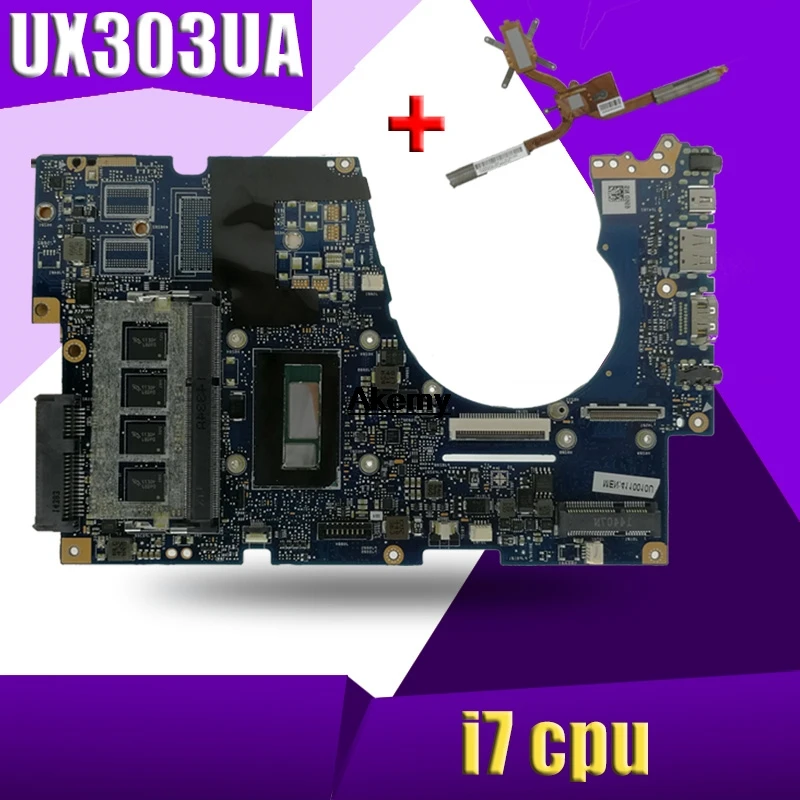 For ASUS UX303UA UX303U UX303UB U303U Laptop motherboard Mainboard test ok GM 4GB RAM i7-4500U CPU sed-Heatsink
For ASUS UX303UA UX303U UX303UB U303U Laptop motherboard Mainboard test ok GM 4GB RAM i7-4500U CPU sed-Heatsink