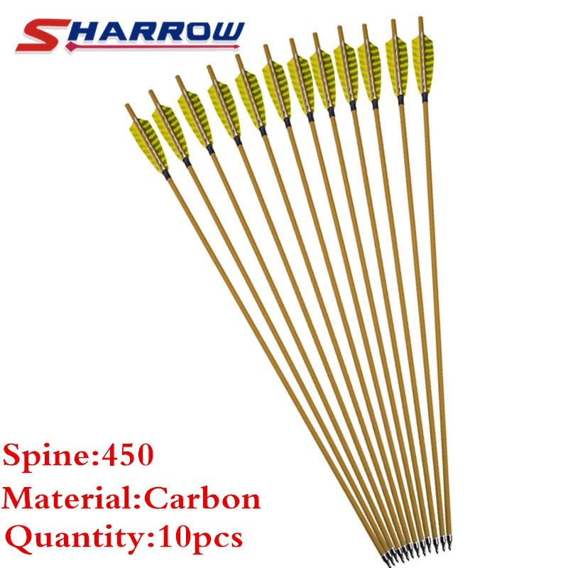 10Pcs 30" Carbon Arrows SP450 Wooden Skin Shaft 4" Feather Replaceable Broadheads Camping Hunting Shooting Archery Accessories
10Pcs 30" Carbon Arrows SP450 Wooden Skin Shaft 4" Feather Replaceable Broadheads Camping Hunting Shooting Archery Accessories