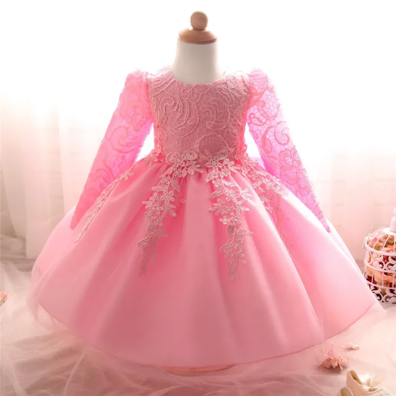 Toddler Girl Infant Lace Christening Gown Princess Baby Party Frock Wedding Bridesmaid Baptism First Birthday Dress Vestido | Детская
