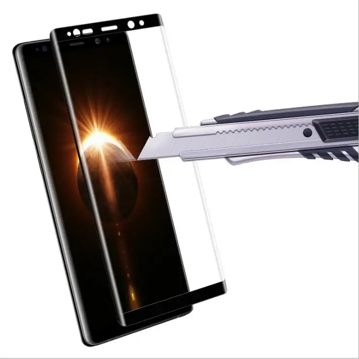 3D изогнутая полноразмерная пленка для Samsung Note 8 золотистая черная прозрачная