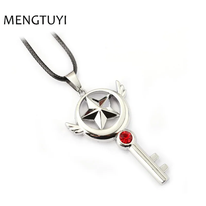 J store Anime Card Captor Sakura Magic Wand Crystal Key Pendant Necklace Women men Jewelry Collares
J store Anime Card Captor Sakura Magic Wand Crystal Key Pendant Necklace Women men Jewelry Collares