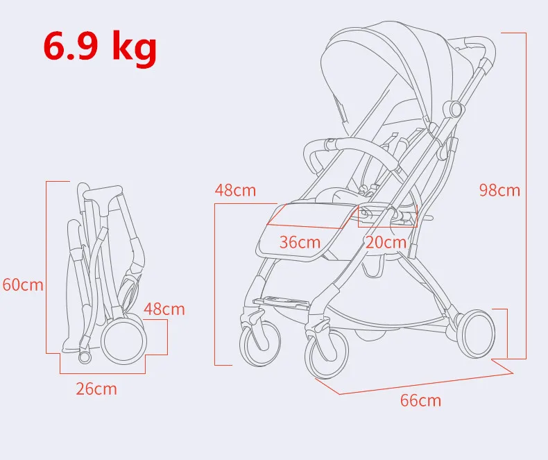

Original Yoya Baby Stroller Trolley Car trolley Folding Baby Carriage Bebek Arabasi Buggy Lightweight Pram Strolle